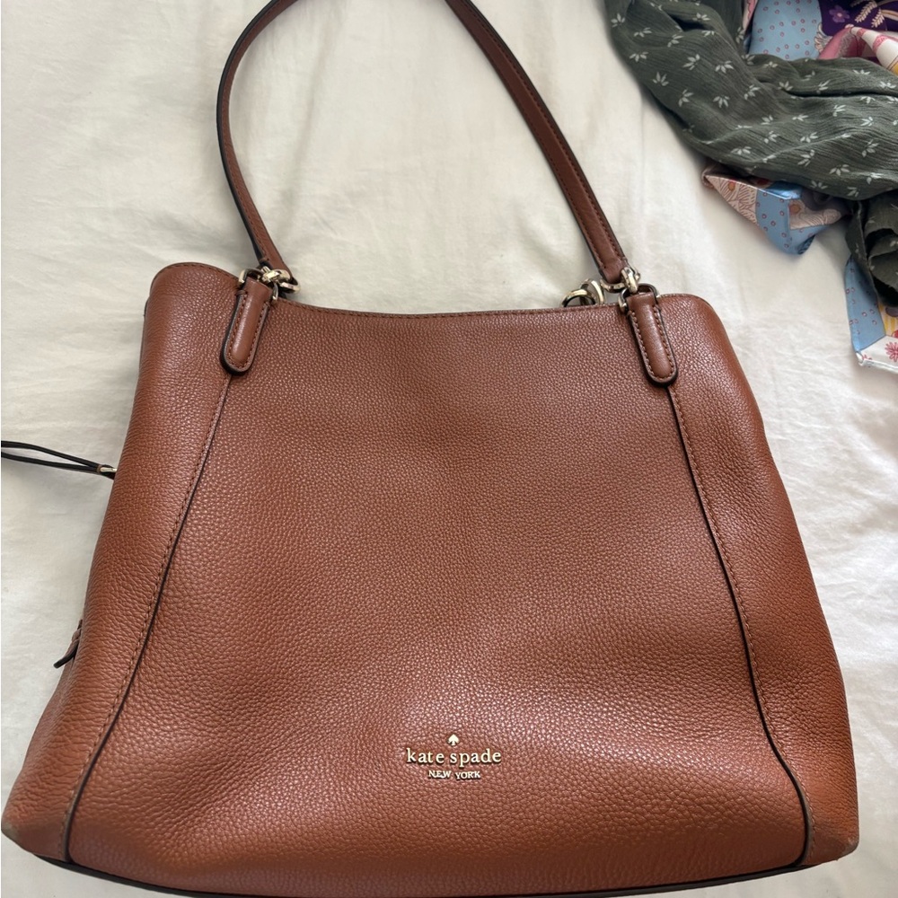 Kate Spade Tan Gingerbread Leather Shoulder Bag